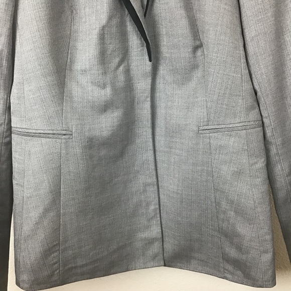 Akris Jacket Boyfriend Blazer Gray Black 8 Career - Picture 3 of 8